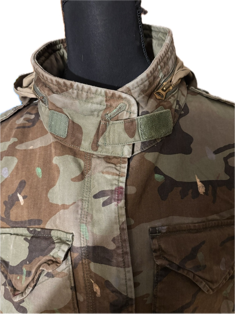 Ralph Lauren Denim & Supply Camo Utility Jacket Back American Flag Women's M - Picture 4 of 11